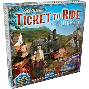 Ticket to Ride Iberia + South Korea Game EXPANSION - Train Route Strategy Game, Fun Family Game for Kids & Adults, Ages 8+, 2-6 Players, 30-60 Minute Playtime, Made by Days of Wonder